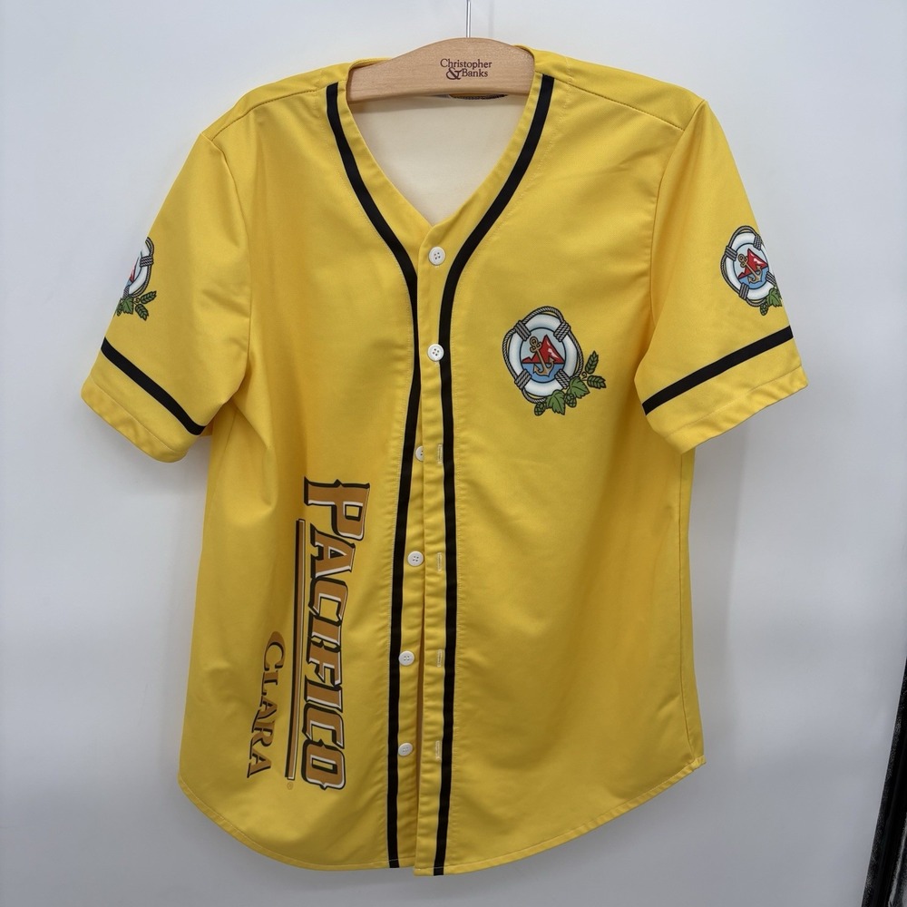 Cerveza Pacifico Clara Baseball Jersey Shirt Size Unisex Small‎ - Yellow #21G